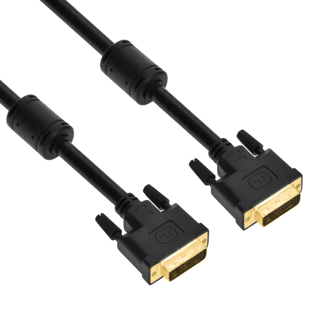 DVI-D Dual Link Male/Male w/Ferrite